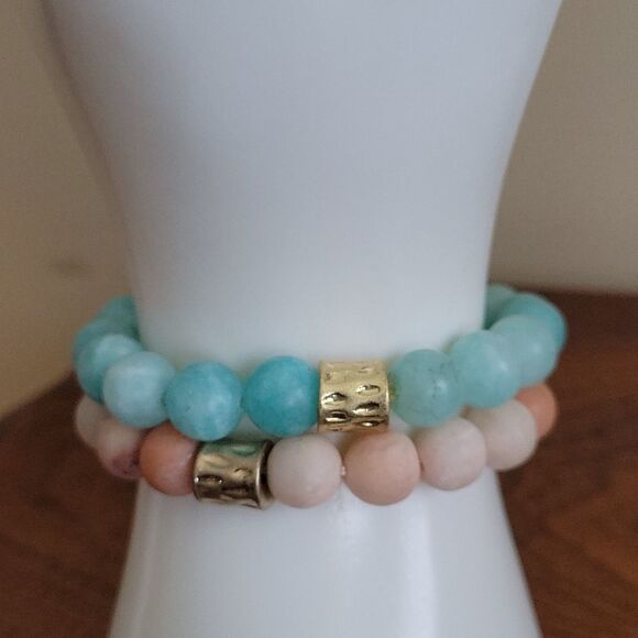 Boho Stone Bead Bracelets - Picture 2 of 3